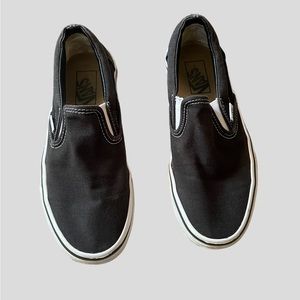 Vans Classic Slip-On Black Unisex Sneakers Canvas Shoes Size W-8 M- 6.5